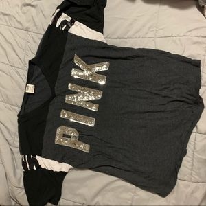 PINK Large Sequined Shirt